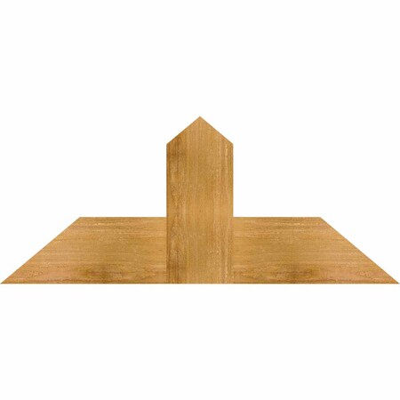 Ekena Millwork Portland Rough Sawn Timber Gable Bracket, Western Red Cedar, 36"W x 15"H x 2"D x 6"F, 10/12 Pitch GBW036X15X0206POR00RWR